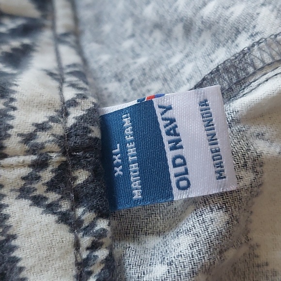 Old Navy Grey Fairisle Pajama Pant XXL Men's Loungewear Sleep Pants Unisex - Picture 2 of 7